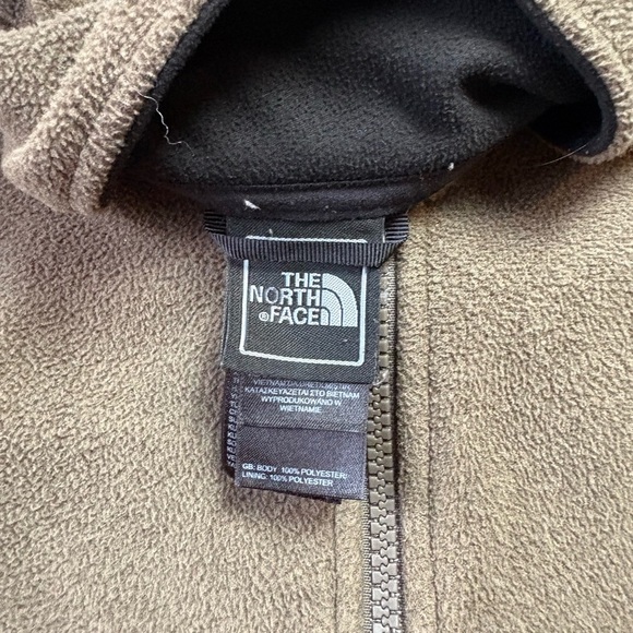 The North Face TKA1 Brown Zip-up Fleece Medium - Picture 3 of 6